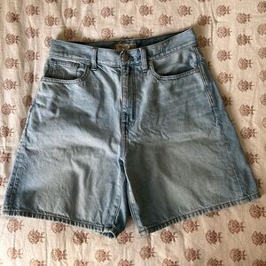 Madewell Baggy Jean Shorts Bessmund Wash, Size 28